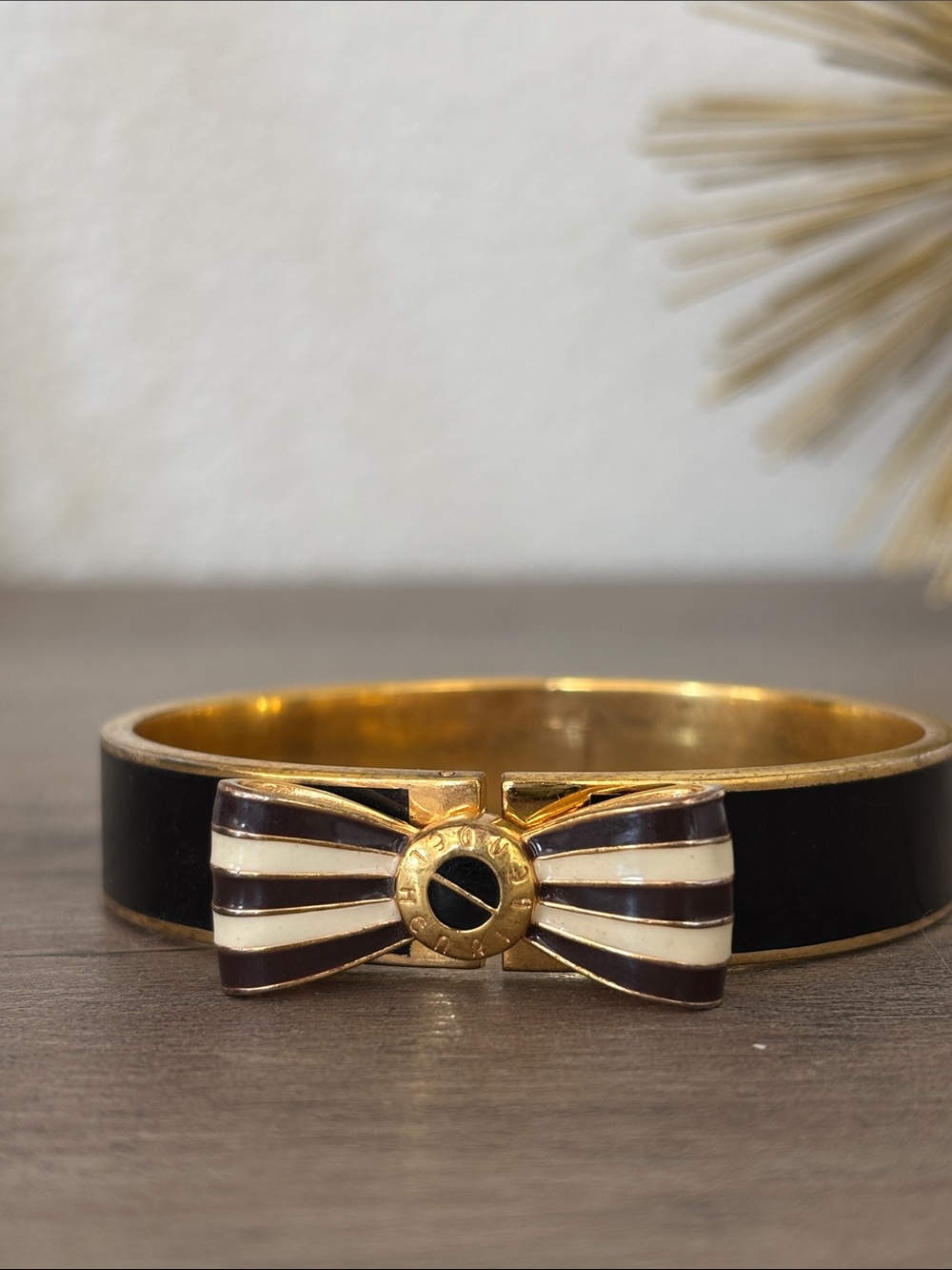 Henri Bendel Bow Bangle Bracelet (closes a bit funny) vintage